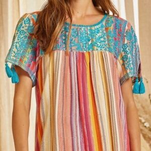 Savanna Jane Multicolor Embroidered Blouse